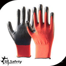 SRSAFETY 13G gestrickte Polyester beschichtete Nitrilhandschuhe rote Anti-Gleit-Handschuhe